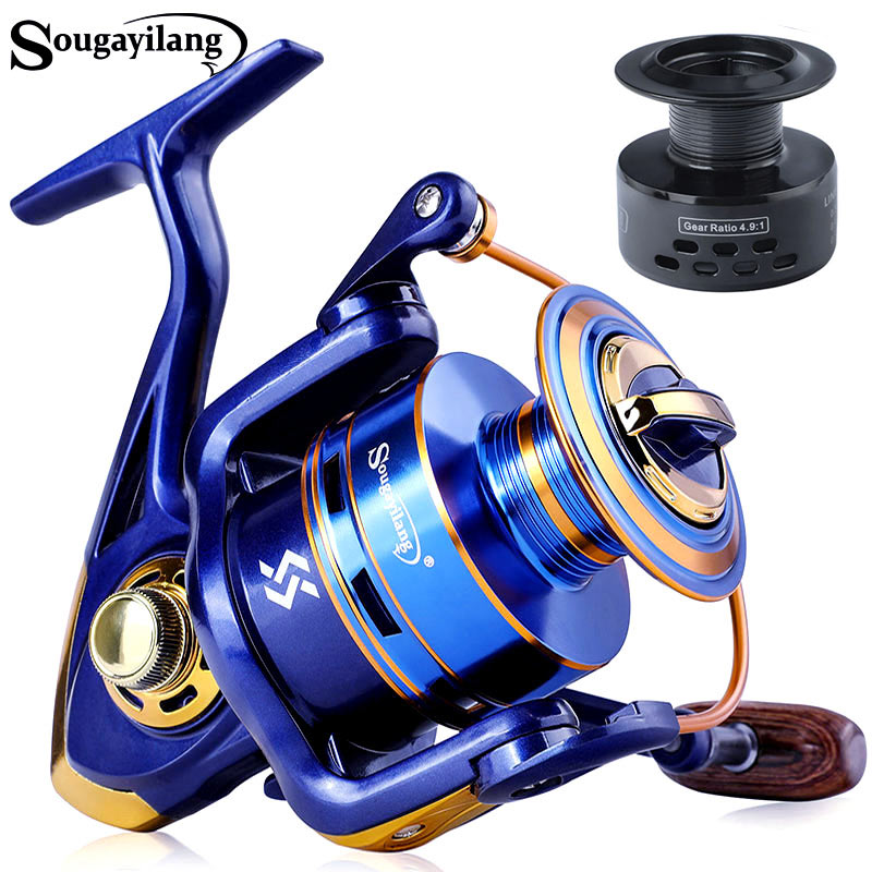 Surf Reel - Sougayilang Spinning Reel com aperto dobrável,