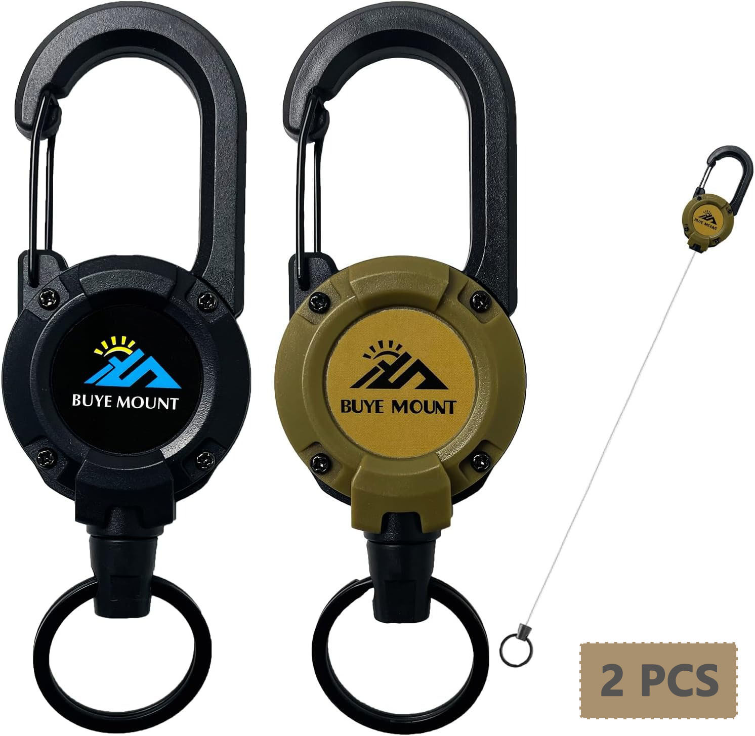 Conventional Reel - Kit com 2 Chaveiros Retráteis Reforçados,