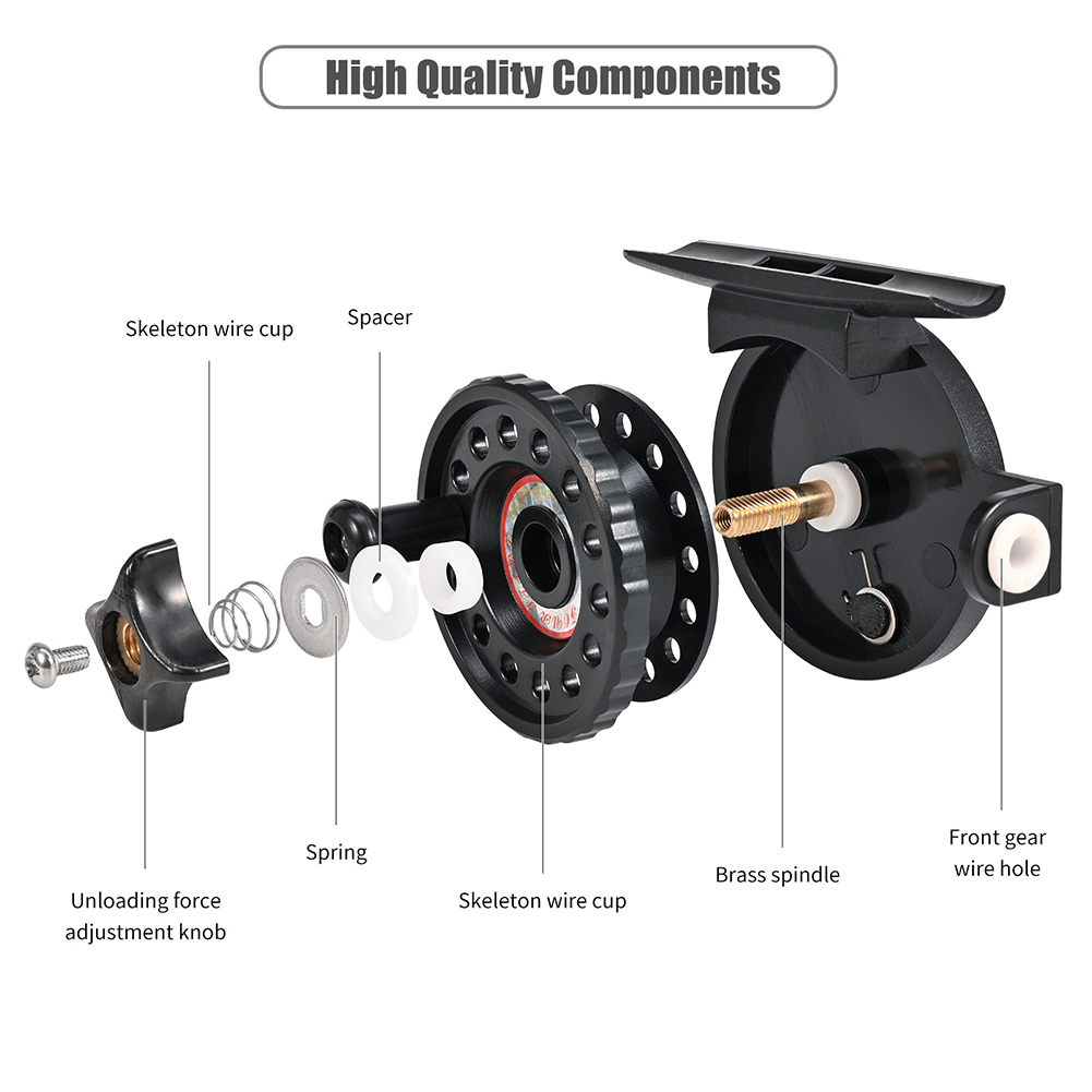 1 conjunto de vara de pesca co - Ice Fishing Reel avaliação e preço