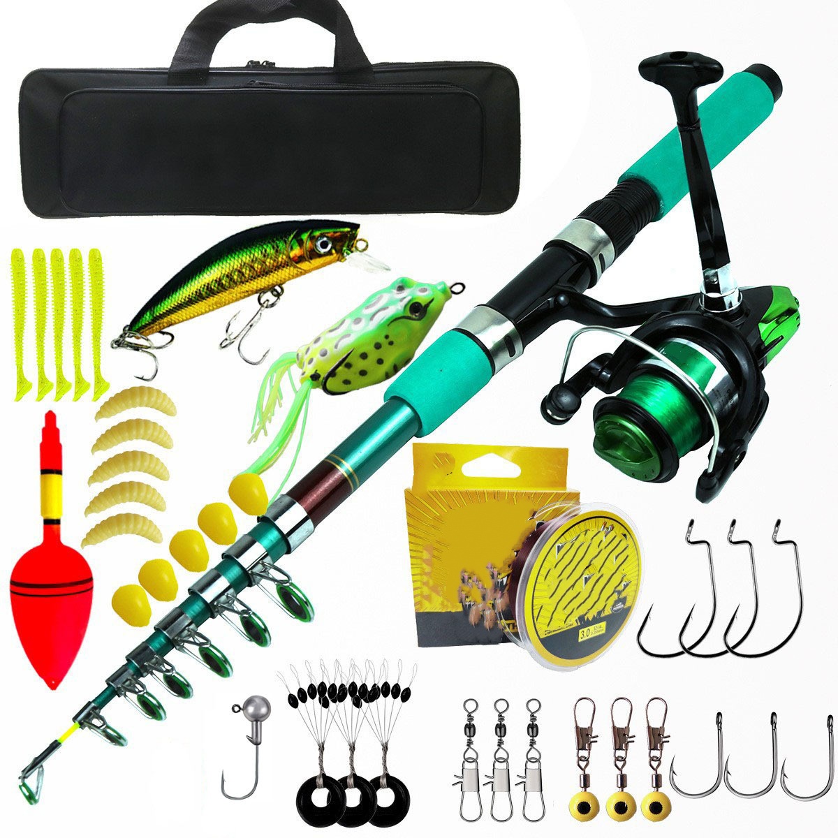 Kit de Vara de Pesca Telescópi - Spinning Reel avaliação e preço