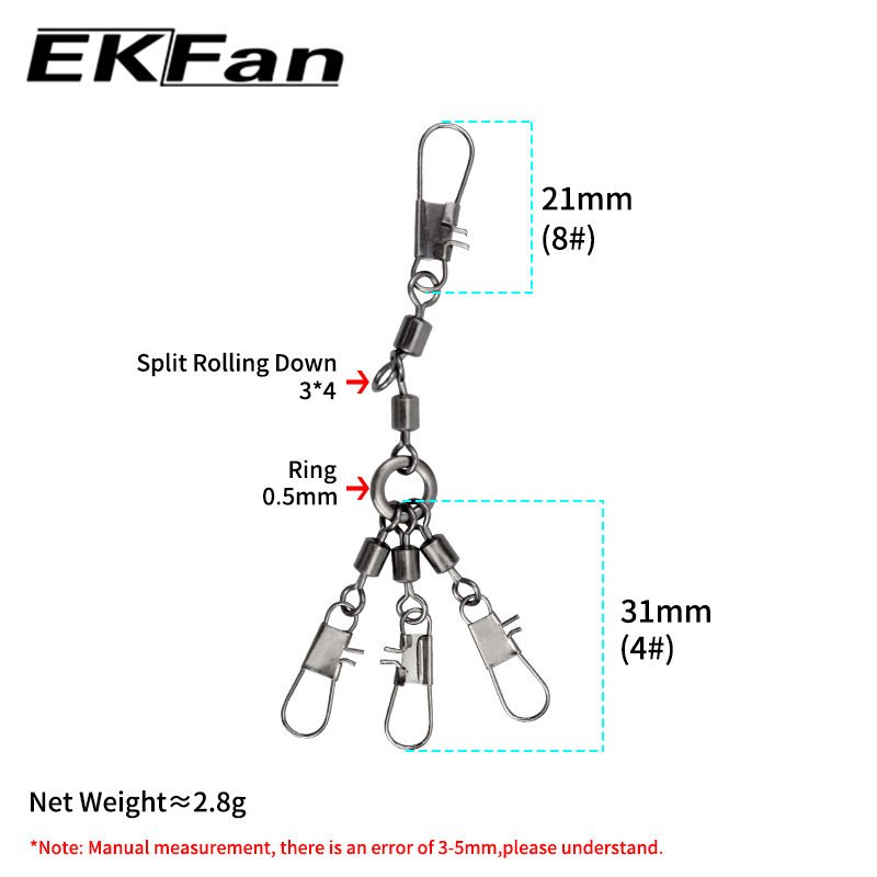 EKFan 5pcs Conector de anel em - Conventional Reel avaliação e preço